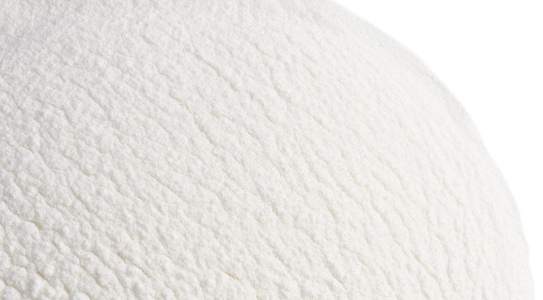 Chondroitin white powder on a white background
