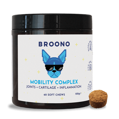 Broono Mobility Complex for Hip & Joint Health, 60 soft chews for joints, cartilage, and inflammation.